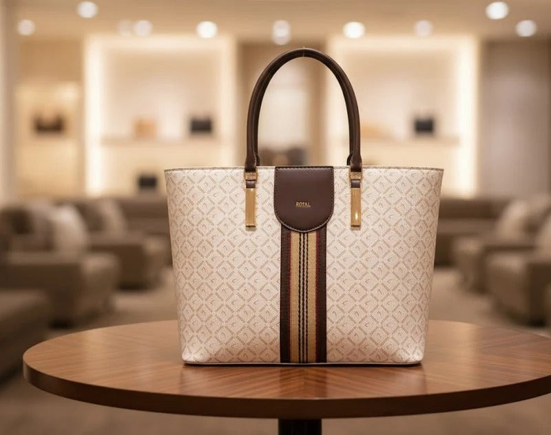Royal Monogram Tote Handbag