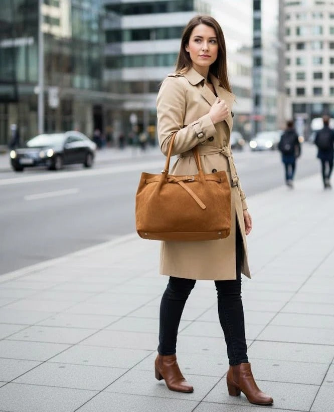 Slouchy Suede Tote